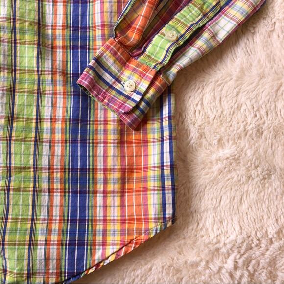 Ralph Lauren multicolor plaid long sleeve button down shirt size 4T - Picture 4 of 8